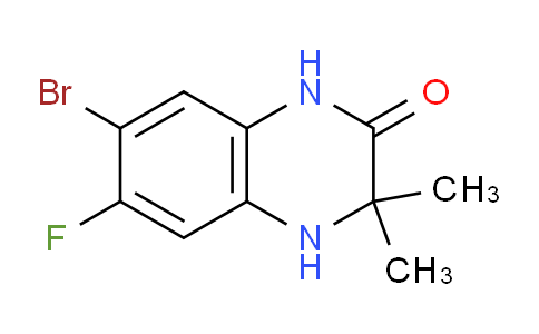 CAS No. 1188265-10-2, 7-Bromo-6-fluoro-3,3-dimethyl-3,4-dihydroquinoxalin-2(1H)-one