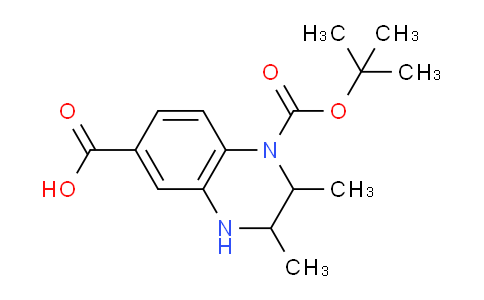 CAS No. 912763-35-0, 1-(tert-Butoxycarbonyl)-2,3-dimethyl-1,2,3,4-tetrahydroquinoxaline-6-carboxylic acid