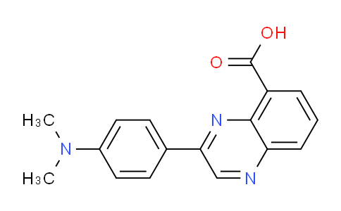 CAS No. 904815-20-9, 3-(4-(Dimethylamino)phenyl)quinoxaline-5-carboxylic acid