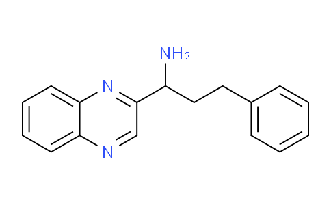 CAS No. 885275-30-9, 3-Phenyl-1-(quinoxalin-2-yl)propan-1-amine