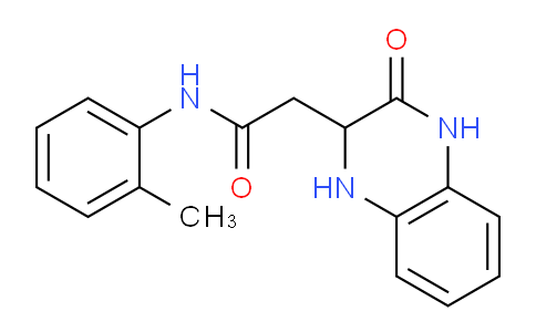 CAS No. 317814-58-7, 2-(3-Oxo-1,2,3,4-tetrahydroquinoxalin-2-yl)-N-(o-tolyl)acetamide