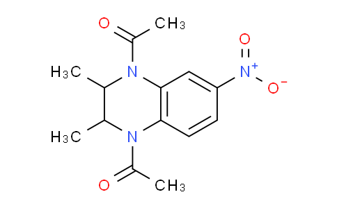 CAS No. 899374-59-5, 1,1'-(2,3-Dimethyl-6-nitro-2,3-dihydroquinoxaline-1,4-diyl)diethanone