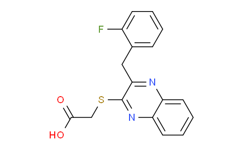 CAS No. 931357-85-6, 2-((3-(2-Fluorobenzyl)quinoxalin-2-yl)thio)acetic acid