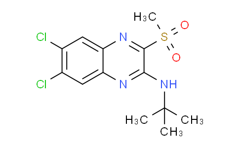 CAS No. 281209-71-0, N-(tert-Butyl)-6,7-dichloro-3-(methylsulfonyl)quinoxalin-2-amine