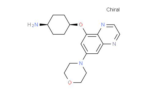 CAS No. 1628908-34-8, cis-4-((7-Morpholinoquinoxalin-5-yl)oxy)cyclohexanamine