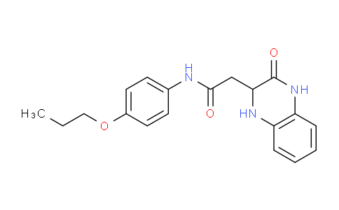 CAS No. 1008659-07-1, 2-(3-Oxo-1,2,3,4-tetrahydroquinoxalin-2-yl)-N-(4-propoxyphenyl)acetamide