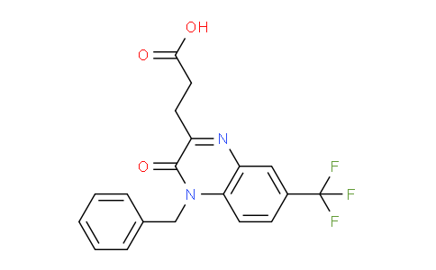 CAS No. 565191-92-6, 3-(4-Benzyl-3-oxo-7-(trifluoromethyl)-3,4-dihydroquinoxalin-2-yl)propanoic acid