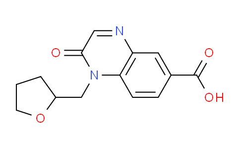 CAS No. 1707370-43-1, 2-Oxo-1-((tetrahydrofuran-2-yl)methyl)-1,2-dihydroquinoxaline-6-carboxylic acid