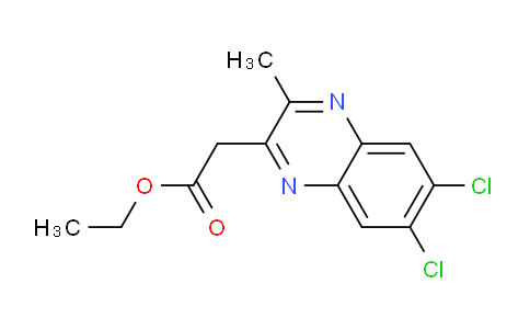 CAS No. 1708400-69-4, Ethyl 2-(6,7-dichloro-3-methylquinoxalin-2-yl)acetate