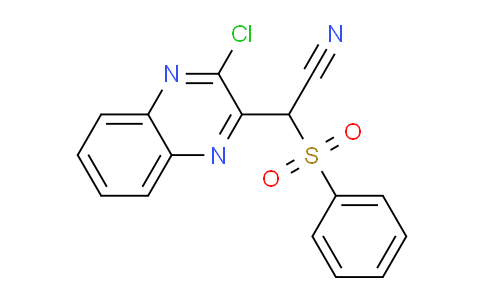CAS No. 121512-58-1, 2-(3-Chloroquinoxalin-2-yl)-2-(phenylsulfonyl)acetonitrile