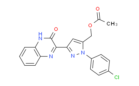 CAS No. 66940-28-1, (1-(4-Chlorophenyl)-3-(3-oxo-3,4-dihydroquinoxalin-2-yl)-1H-pyrazol-5-yl)methyl acetate