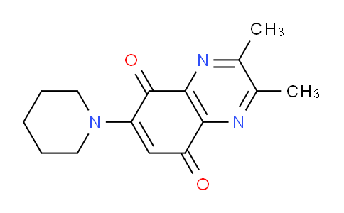CAS No. 7697-89-4, 2,3-Dimethyl-6-(piperidin-1-yl)quinoxaline-5,8-dione