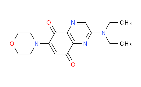 CAS No. 62471-83-4, 2-(Diethylamino)-6-morpholinoquinoxaline-5,8-dione