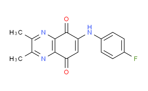 CAS No. 14334-06-6, 6-((4-Fluorophenyl)amino)-2,3-dimethylquinoxaline-5,8-dione