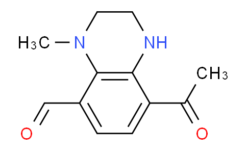CAS No. 89334-26-9, 8-Acetyl-4-methyl-1,2,3,4-tetrahydroquinoxaline-5-carbaldehyde
