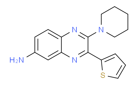 CAS No. 832081-92-2, 2-(Piperidin-1-yl)-3-(thiophen-2-yl)quinoxalin-6-amine