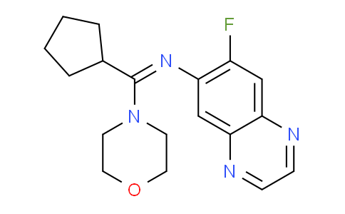 CAS No. 920034-20-4, N-(Cyclopentyl(morpholino)methylene)-7-fluoroquinoxalin-6-amine