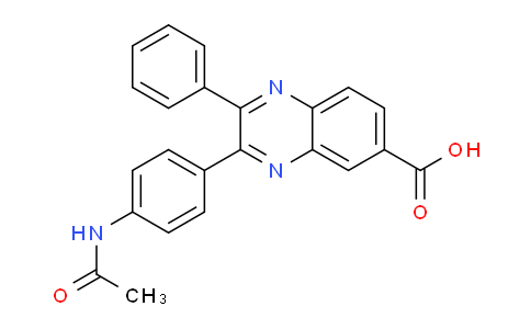 CAS No. 64375-03-7, 3-(4-Acetamidophenyl)-2-phenylquinoxaline-6-carboxylic acid