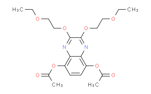CAS No. 2452-34-8, 2,3-Bis(2-ethoxyethoxy)quinoxaline-5,8-diyl diacetate