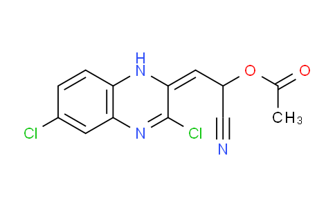 CAS No. 821009-79-4, 1-Cyano-2-(3,6-dichloroquinoxalin-2(1H)-ylidene)ethyl acetate