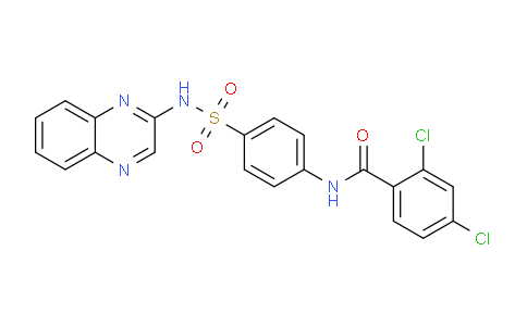 CAS No. 424815-12-3, 2,4-Dichloro-N-(4-(N-(quinoxalin-2-yl)sulfamoyl)phenyl)benzamide