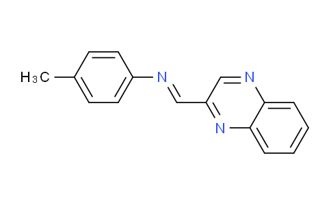 CAS No. 104182-64-1, 4-Methyl-N-(quinoxalin-2-ylmethylene)aniline