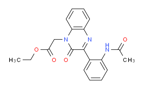 CAS No. 53493-73-5, Ethyl 2-(3-(2-acetamidophenyl)-2-oxoquinoxalin-1(2H)-yl)acetate