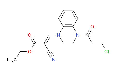 CAS No. 6687-91-8, Ethyl 3-(4-(3-chloropropanoyl)-3,4-dihydroquinoxalin-1(2H)-yl)-2-cyanoacrylate