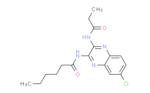 CAS No. 61929-12-2, N-(7-Chloro-3-propionamidoquinoxalin-2-yl)hexanamide