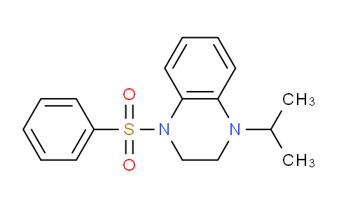 CAS No. 6344-74-7, 1-Isopropyl-4-(phenylsulfonyl)-1,2,3,4-tetrahydroquinoxaline