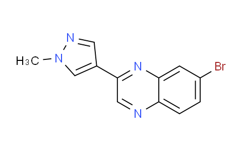 CAS No. 1083325-87-4, 7-bromo-2-(1-methylpyrazol-4-yl)quinoxaline