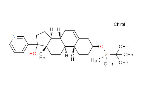 CAS No. 1421704-59-7, (3S,8R,9S,10R,13S,14S)-3-((tert-butyldimethylsilyl)oxy)-10,13-dimethyl-17-(pyridin-3-yl)-2,3,4,7,8,9,10,11,12,13,14,15,16,17-tetradecahydro-1H-cyclopenta[a]phenanthren-17-ol