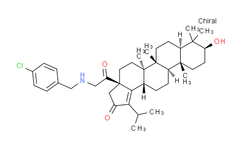 CAS No. 1326312-09-7, (3aR,5aR,5bR,7aR,9S,11aR,11bR,13aS)-3a-((4-chlorobenzyl)glycyl)-9-hydroxy-1-isopropyl-5a,5b,8,8,11a-pentamethyl-3,3a,4,5,5a,5b,6,7,7a,8,9,10,11,11a,11b,12,13,13a-octadecahydro-2H-cyclopenta[a]chrysen-2-one