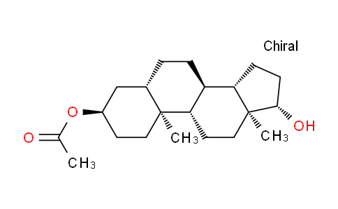 CAS No. 1600-76-6, (3R,5S,8R,9S,10S,13S,14S,17S)-17-Hydroxy-10,13-dimethylhexadecahydro-1H-cyclopenta[a]phenanthren-3-yl acetate