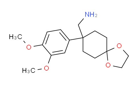 CAS No. 887978-91-8, (8-(3,4-Dimethoxyphenyl)-1,4-dioxaspiro[4.5]decan-8-yl)methanamine