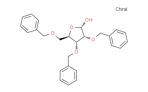 CAS No. 89615-45-2, (2S,3R,4R,5R)-3,4-bis(benzyloxy)-5-((benzyloxy)methyl)tetrahydrofuran-2-ol
