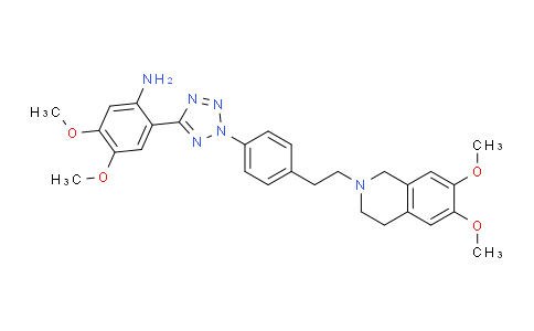 CAS No. 849675-46-3, 2-(2-(4-(2-(6,7-Dimethoxy-3,4-dihydroisoquinolin-2(1H)-yl)ethyl)phenyl)-2H-tetrazol-5-yl)-4,5-dimethoxyaniline