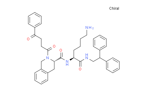 CAS No. 914291-63-7, (3S)-N-[(1S)-5-Amino-1-[[(2,2- diphenylethyl)amino]carbonyl]pentyl]-2-(1,4-dioxo-4- phenylbutyl)-1,2,3,4-tetrahydro-3- isoquinolinecarboxamide