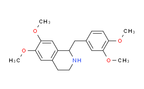 CAS No. 13074-31-2, 1-(3,4-Dimethoxybenzyl)-6,7-dimethoxy-1,2,3,4-tetrahydroisoquinoline