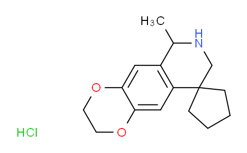 CAS No. 153643-98-2, 6-methyl-3,6,7,8-tetrahydro-2H-spiro[[1,4]dioxino[2,3-g]isoquinoline-9,1'-cyclopentane] hydrochloride