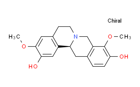 CAS No. 16562-13-3, 6H-Dibenzo[a,g]quinolizine-2,10-diol, 5,8,13,13a-tetrahydro-3,9-dimethoxy-, (13aS)-