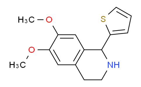 CAS No. 511239-03-5, 6,7-dimethoxy-1-(thiophen-2-yl)-1,2,3,4-tetrahydroisoquinoline