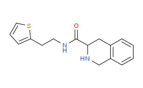 CAS No. 1101919-44-1, N-[2-(thiophen-2-yl)ethyl]-1,2,3,4-tetrahydroisoquinoline-3-carboxamide