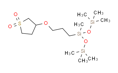 CAS No. 502925-36-2, 3-(3-(1,1,1,3,5,5,5-heptamethyltrisiloxan-3-yl)propoxy)tetrahydrothiophene 1,1-dioxide