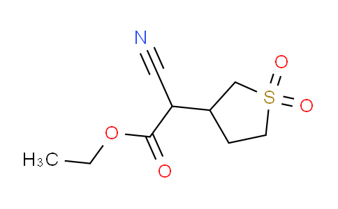 CAS No. 17134-14-4, ethyl 2-cyano-2-(1,1-dioxo-1λ⁶-thiolan-3-yl)acetate