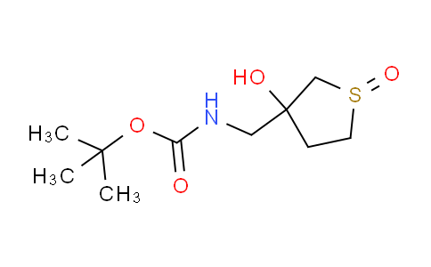 CAS No. 1864064-02-7, tert-butyl N-[(3-hydroxy-1-oxo-1λ⁴-thiolan-3-yl)methyl]carbamate
