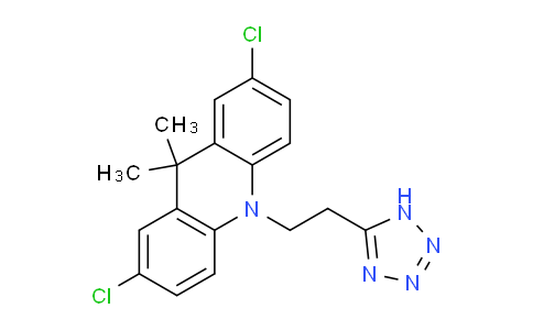 CAS No. 1443290-89-8, 2,7-Dichloro-9,9-dimethyl-10-[2-(1H-tetrazol-5-yl)-ethyl]-9,10-dihydro-acridine