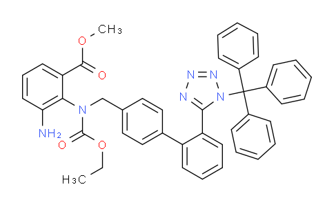 CAS No. 1420806-17-2, Benzoic acid, 3-amino-2-[(ethoxycarbonyl)[[2'-[1-(triphenylmethyl)-1H-tetrazol-5-yl][1,1'-biphenyl]-4-yl]methyl]amino]-, methyl ester