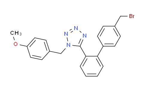 CAS No. 1307853-40-2, 1H-Tetrazole, 5-[4'-(bromomethyl)[1,1'-biphenyl]-2-yl]-1-[(4-methoxyphenyl)methyl]-