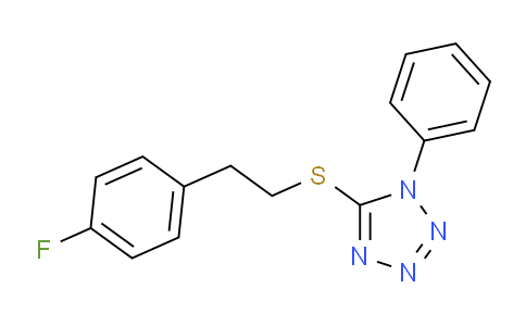 CAS No. 904561-81-5, 5-((4-fluorophenethyl)thio)-1-phenyl-1H-tetrazole